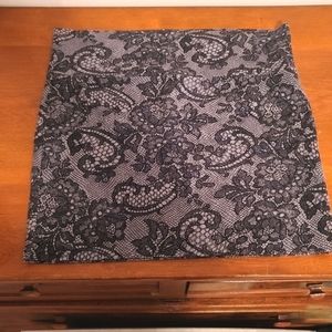 Full tilt grey/black floral mini skirt